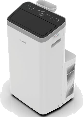 Climatiseur mobile Bosch Cool 5100, 12 000 BTU, écran LED tactile et télécommande aimantée